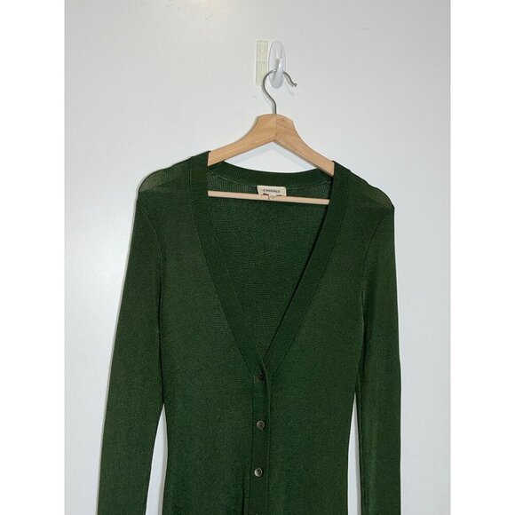 L'Agence Lucas Rib Knit Long Cardigan Front Button Long Sleeve Women's Size XS i - Picture 3 of 9